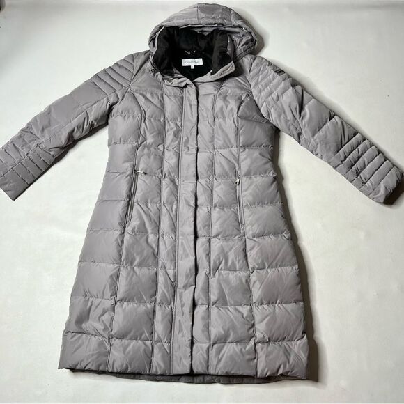 Calvin Klein Jackets & Blazers - Calvin Klein | Quilted Lined Hooded Long Winter Coat EUC